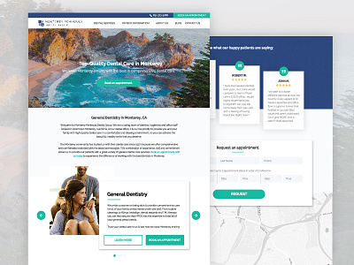Dental Office Website clean dental dentist design experience homepage office ui user ux web website