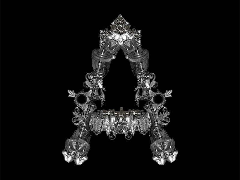 Metallictype Anime branding graphic design identity letters metal typography