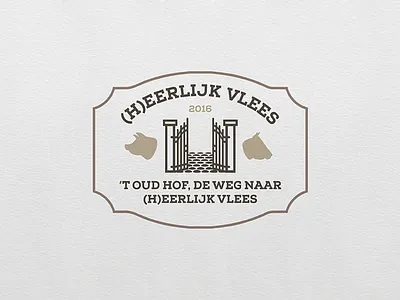 (H)eerlijk Vlees butcher illustrator logo