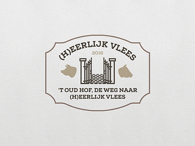 (H)eerlijk Vlees butcher illustrator logo