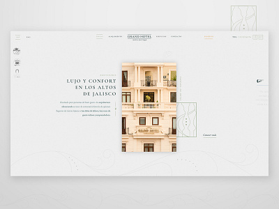 Grand Hotel Tepatitlán art nouveau guadalajara hotel interface mexico ui ux web