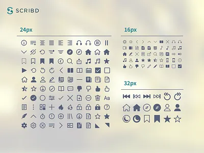 Scribd- Iconography brand communication design fill graphic icon iconography library line minimal small visual