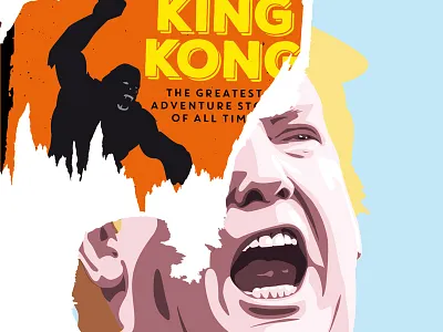 Trump Gorilla TV illustrator rippedposterstyle trump