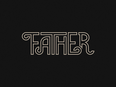 Father father logotype mid century type wordmark