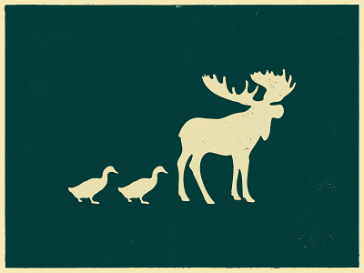 Duck Duck... cream duck green moose rough texture