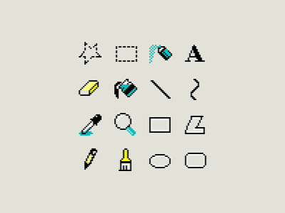 MS Paint Icons icons microsoft mspaint