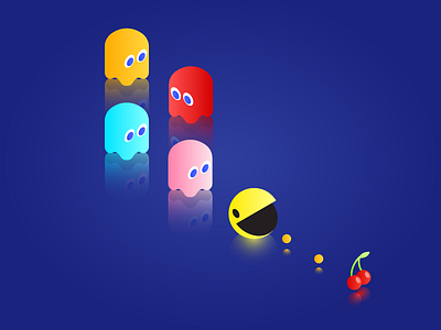 #GNY2018 : Retro gny graphic new year isometric new year pacman retro videogame