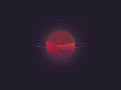 Red Moon art color design icon illustration illustrator planet ui