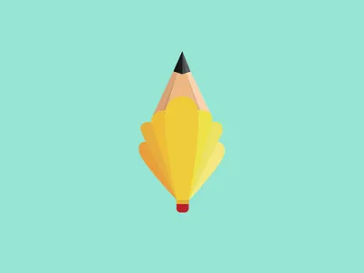 Penshell branding design illustration logo pencil yellow