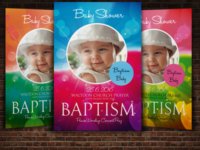 Baptism Sunday Church Flyer Template agency blue business business flyer clean company