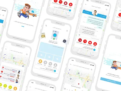 Find a Repairman App UI Concept ... find repairman app repair repairman ui ux اپلیکیشن تعمیرکار طراحی رابط کاربری طراحی گرافیک طراحیرابطکاربری