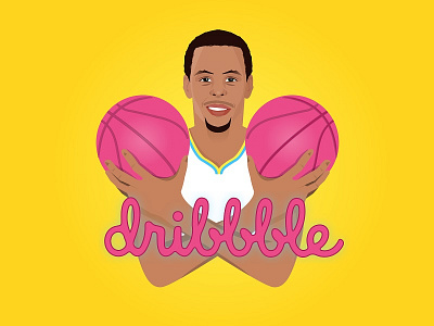 Hello Dribbble curry dribbble hello new warriors