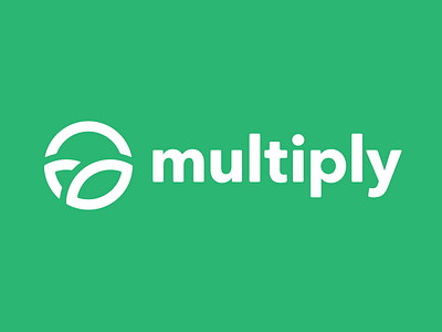 Multiply Logo brand circle green identity leaves logo multiply plants