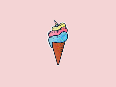 Ice Creme colorful grain grlitter ice ice creme illustrator magical pictogram rainbow sparkle sweet unicorn