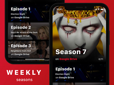 Weekly - Season Page app apple concept design entertainment ios ios11 iphonex television trakt.tv tv tvshow