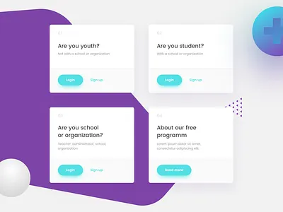 CPR free training 2 blue cpr gradient interface medicine purple ui ux web web design