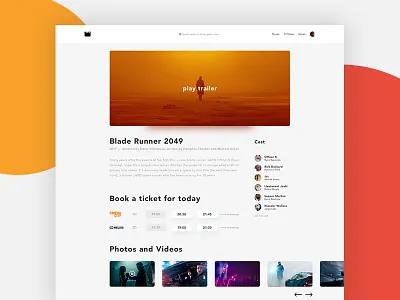 about movie page — website cinema clean desktop movie movie page ui website