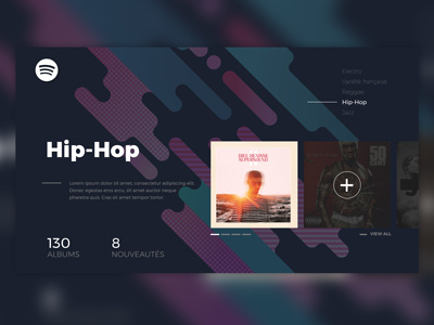 Daily UI #003 - Landing Page 003 creative dayli ui flat hip hop interface landing page minimalist music spotify ui ux