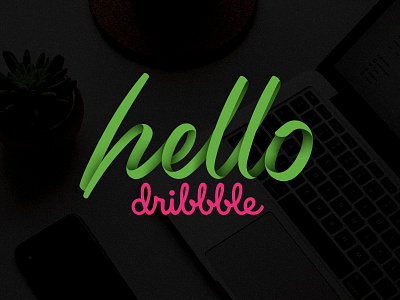 Hello Dribbble brushtype calligraphy cursive handlettering handmadefont handmadetype lettering script type typo typography
