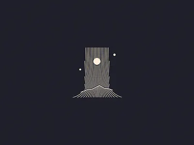 Scene 1 blend digital etching lines linework logo mountains scene space