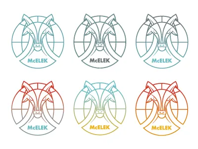 McElek logo europe globe goat highway international logistic logo road transport