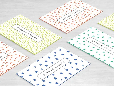 Personal Business Cards branding business card flat geometric identity pattern personal branding personal identity portfolio