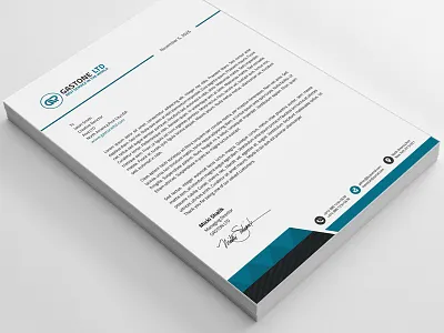 Corporate Letterhead blue corporate creative modern unique