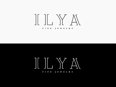 Ilya Wordmark Detail art deco brand classical diamonds handmade ilya jewelry logo luxury mark
