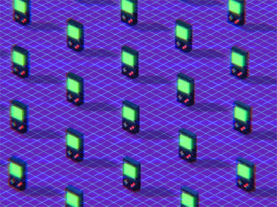 Attack of the Clones aftereffects cinema4d gameboy neon nintendo retro vaporwave