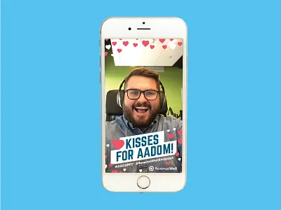 Facebook Filter for AADOM conference facebook filter hashtags hearts kiss kisses me revenuewell