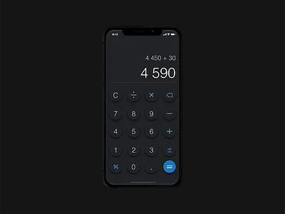 DailyUI #004 calculator challenge dailyui day3 iphone iphonex mobile ui