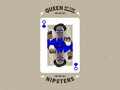 Queen of the Hipsters illustration illustrator typography