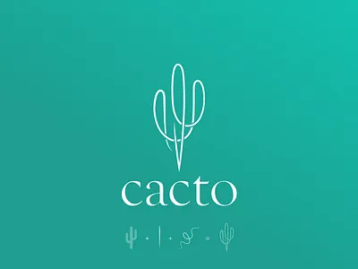 Cacto Logo cactus clothing line logo design
