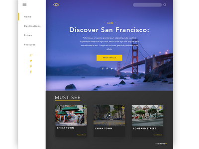 Travel san francisco travel ui ux website