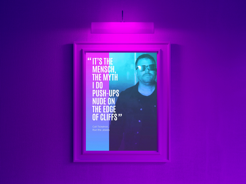 Call Ticketron animation call ticketron music quote rap rtj run the jewels type typography