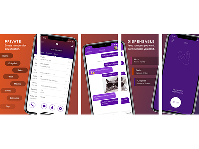 App Store Screenshots for Burner app store app store screenshots burner ios