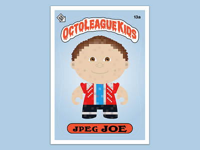 JPEG Joe 80s business card garbage pail kids illustrator joe jpeg jpg octoleague kids sticker topps trading cards wax pack