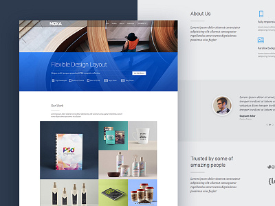 Moxa Digital Agency business creative landing page onepage portfolio r.gen rgen showcase site web