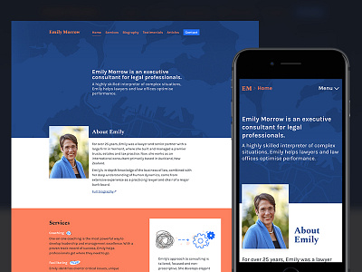 Emily Morrow site animation consultant development frontend law nathan walker responsive ui web web design