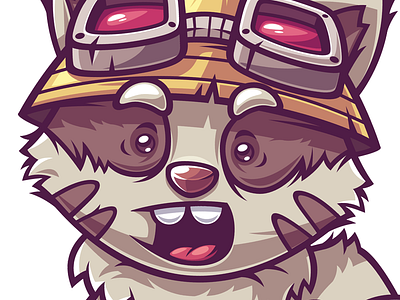 Teemo character funny illustration lol teemo vector warrior