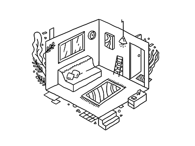 Interior Design doodle drawing floral home illustration interior intros room wacom