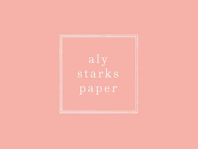 aly starks paper branding identity invitations minimal pastel pattern polka dots simple stationery