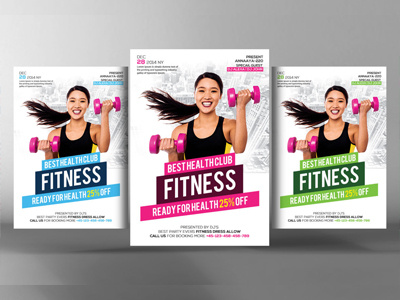 Fitness Flyer business business flyer clean company corporate business flyer fitness flyer