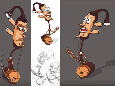 EHRU character character china karikatur music sketch