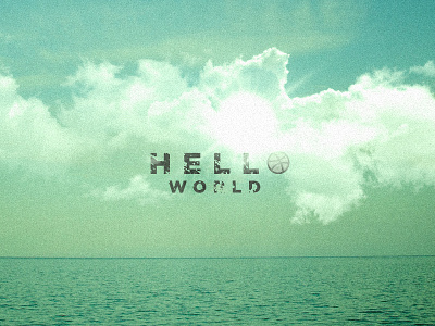 Hello Dribbble color design dunkintk hello manipulation photoshop type