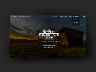 Dark Landing Page cabin dark design landing page webdesign