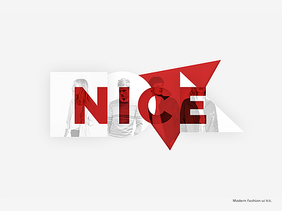 NICE. Modern fashion ui kit fashion geometry nice red ui uikit