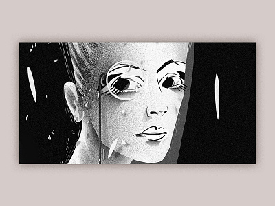 Snow Queen 2d beautiful blackwhite composition dribbblers illustration illustrator lines photoshop snow queen women