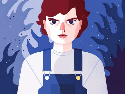 Eleven character dungaree eleven fan art girl stranger things upside down