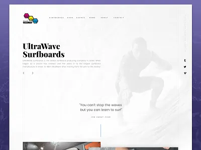 UltraWave ocean redesign sea surf surfing swell ui ux waves web